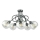 Candeeiro integrado EVIE 5xE27/60W/230V antracite/transparente