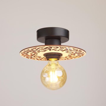 Candeeiro integrado FALCO 1xE27/60W/230V diâmetro 20 cm bege