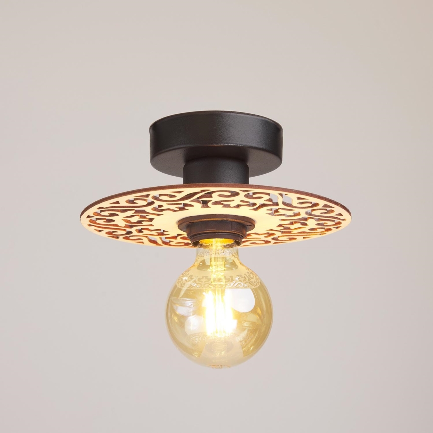 Candeeiro integrado FALCO 1xE27/60W/230V diâmetro 20 cm bege
