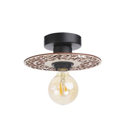 Candeeiro integrado FALCO 1xE27/60W/230V diâmetro 20 cm bege
