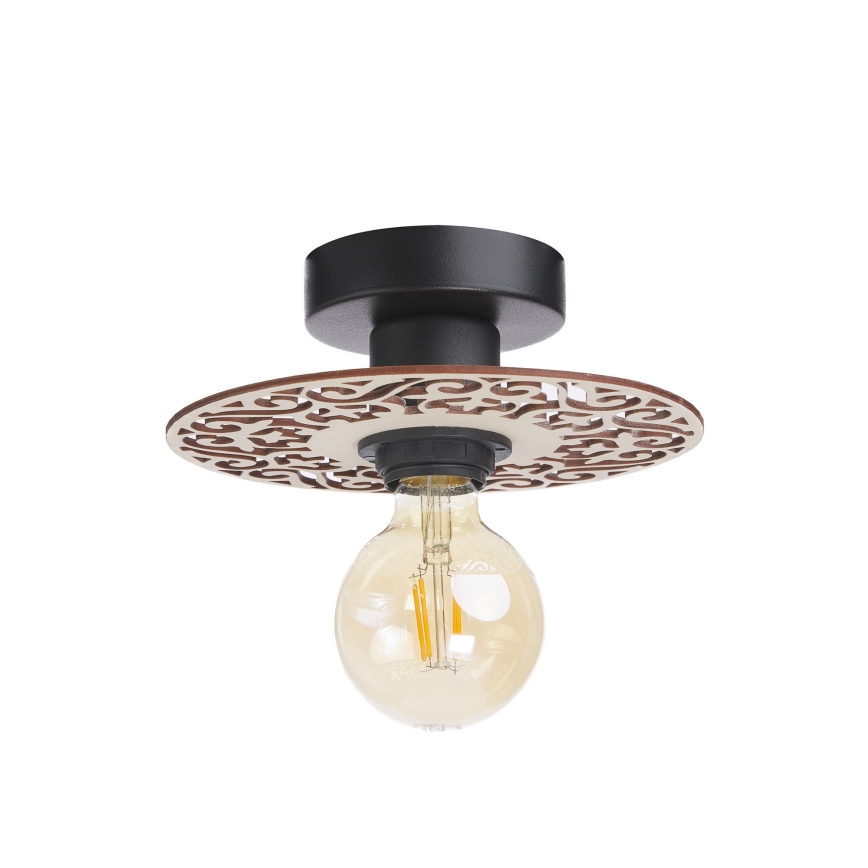 Candeeiro integrado FALCO 1xE27/60W/230V diâmetro 20 cm bege