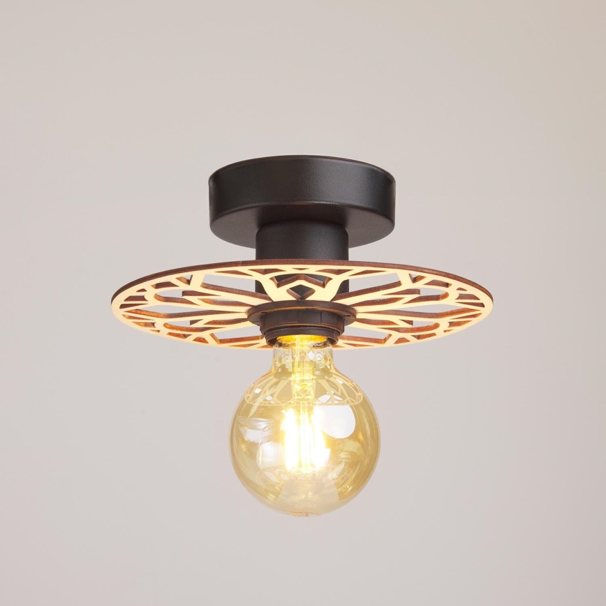 Candeeiro integrado FALCO 1xE27/60W/230V diâmetro 20 cm bege