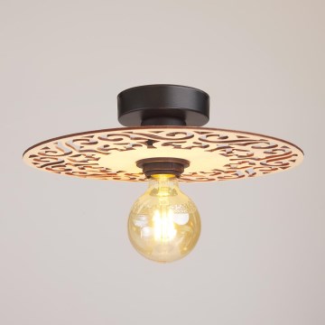 Candeeiro integrado FALCO 1xE27/60W/230V diâmetro 30 cm bege