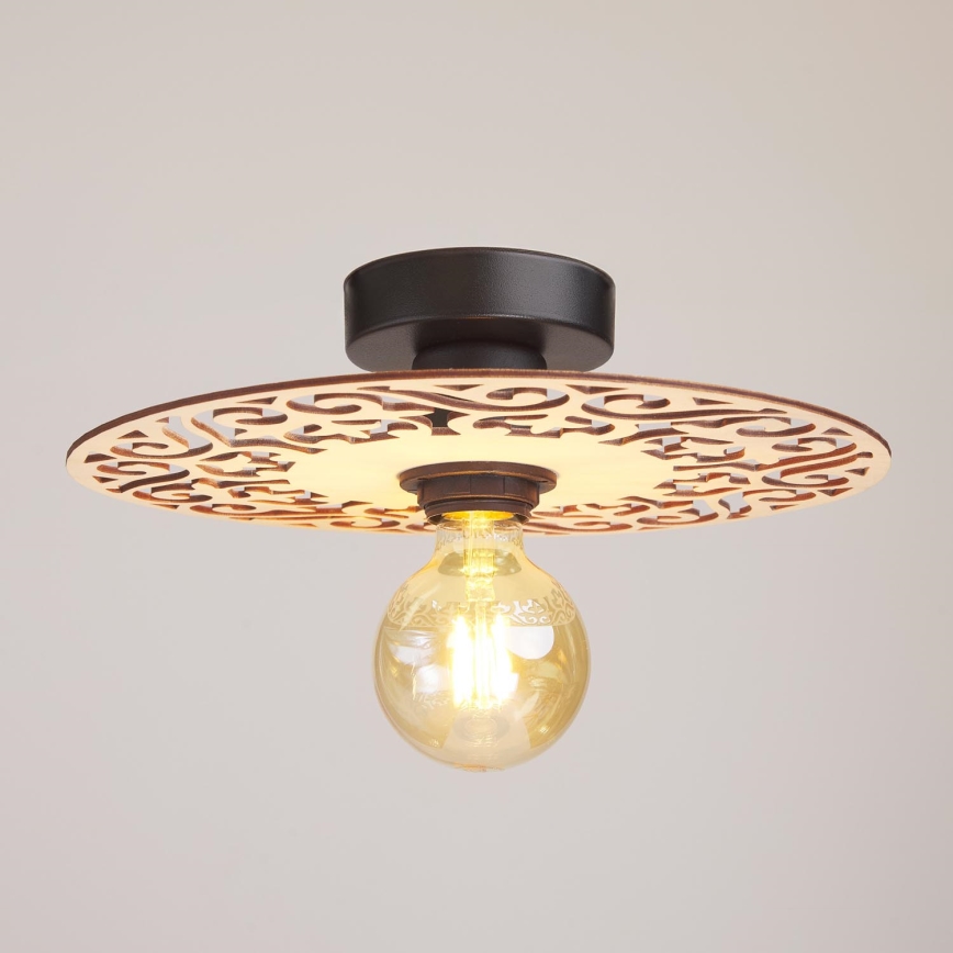 Candeeiro integrado FALCO 1xE27/60W/230V diâmetro 30 cm bege