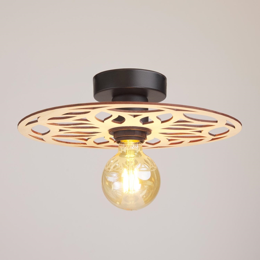 Candeeiro integrado FALCO 1xE27/60W/230V diâmetro 30 cm bege