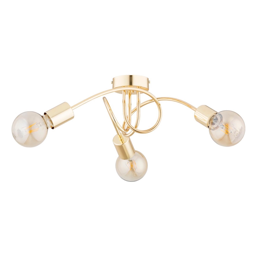 Candeeiro integrado FARTA 3xE27/60W/230V dourado