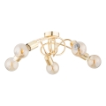 Candeeiro integrado FARTA 5xE27/15W/230V dourado
