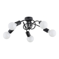 Candeeiro integrado FARTA 5xE27/60W/230V preto