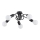 Candeeiro integrado FARTA 5xE27/60W/230V preto
