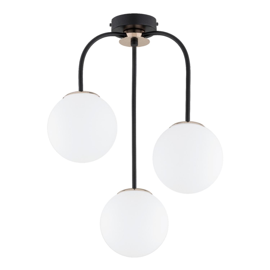 Candeeiro integrado GAMMA 3xE14/10W/230V preto/dourado