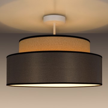 Candeeiro integrado GRACE 1xE27/60W/230V bege/castanho