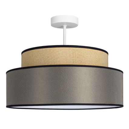 Candeeiro integrado GRACE 1xE27/60W/230V bege/castanho