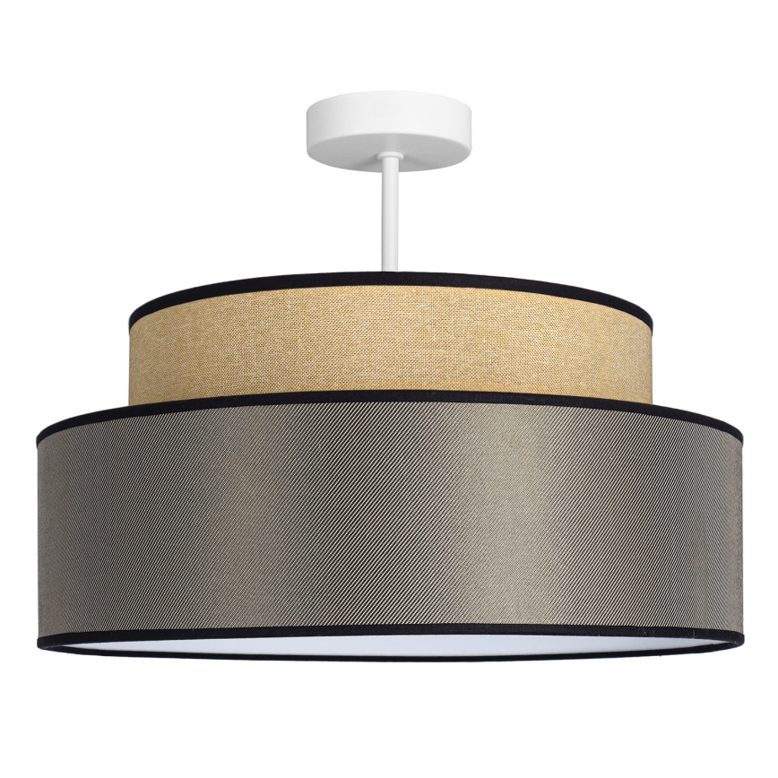 Candeeiro integrado GRACE 1xE27/60W/230V bege/castanho