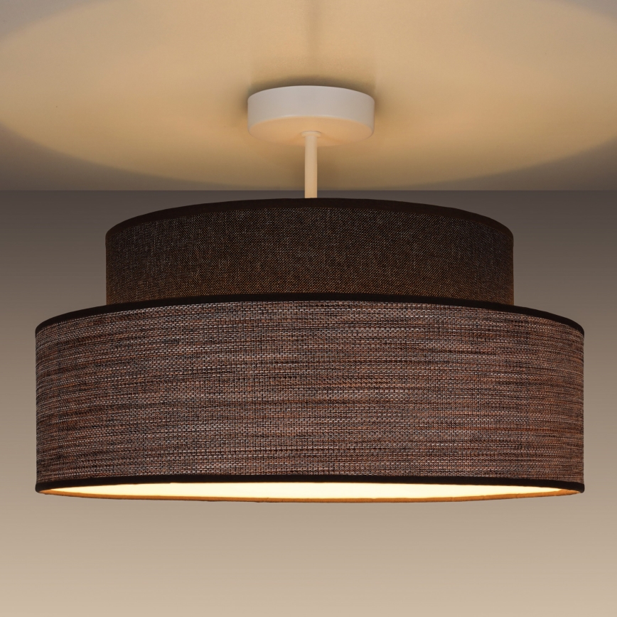Candeeiro integrado GRACE 1xE27/60W/230V castanho/bege