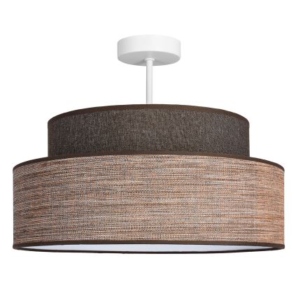 Candeeiro integrado GRACE 1xE27/60W/230V castanho/bege