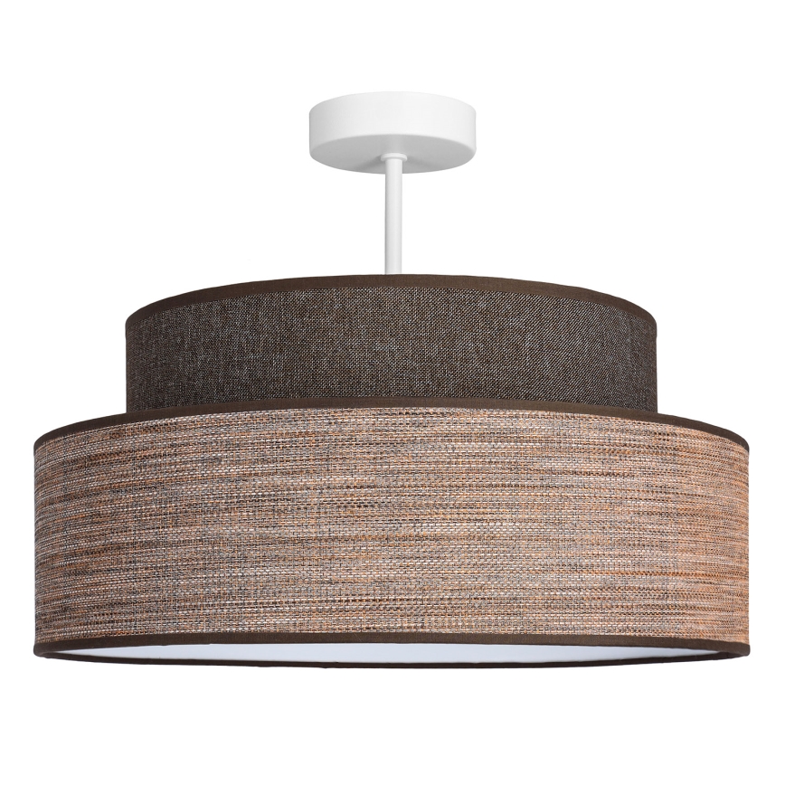 Candeeiro integrado GRACE 1xE27/60W/230V castanho/bege