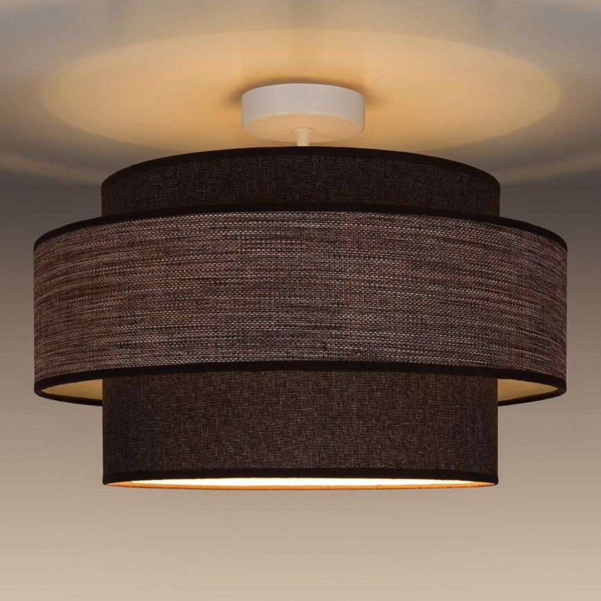 Candeeiro integrado GRACE 1xE27/60W/230V castanho/bege