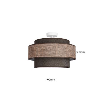 Candeeiro integrado GRACE 1xE27/60W/230V castanho/bege