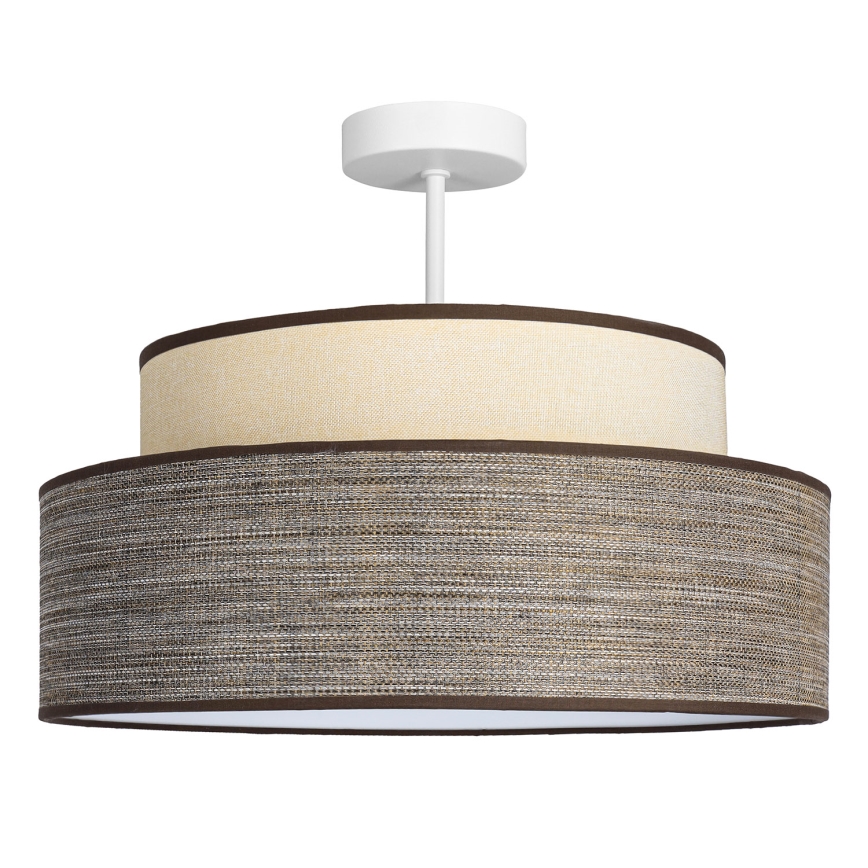 Candeeiro integrado GRACE 1xE27/60W/230V creme/castanho