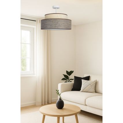 Candeeiro integrado GRACE 1xE27/60W/230V creme/castanho