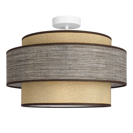 Candeeiro integrado GRACE 1xE27/60W/230V creme/castanho