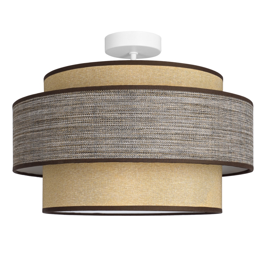 Candeeiro integrado GRACE 1xE27/60W/230V creme/castanho