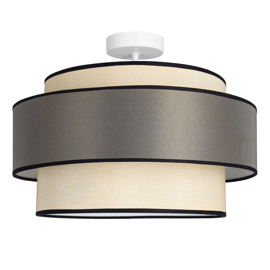 Candeeiro integrado GRACE 1xE27/60W/230V creme/cinzento