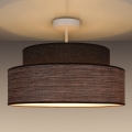 Candeeiro integrado GRACE 1xE27/60W/230V diâmetro 40 cm castanho/bege