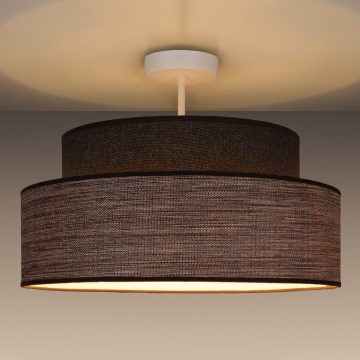 Candeeiro integrado GRACE 1xE27/60W/230V diâmetro 40 cm castanho/bege