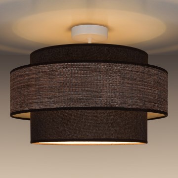 Candeeiro integrado GRACE 1xE27/60W/230V diâmetro 40 cm castanho/bege