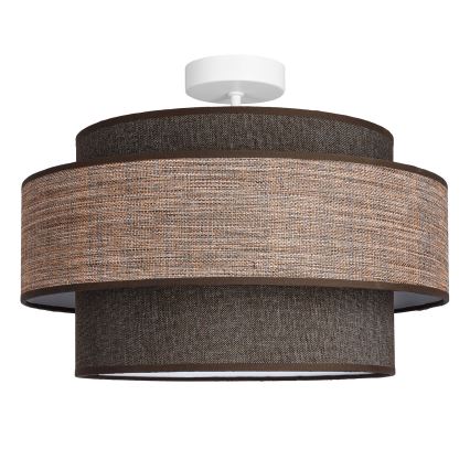 Candeeiro integrado GRACE 1xE27/60W/230V diâmetro 40 cm castanho/bege