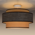Candeeiro integrado GRACE 1xE27/60W/230V diâmetro 40 cm creme/castanho