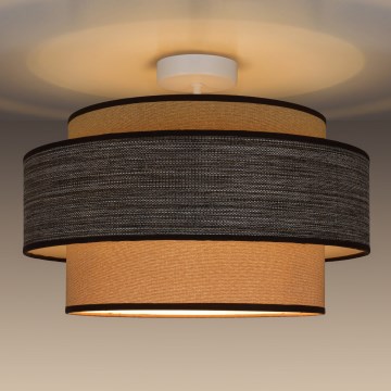 Candeeiro integrado GRACE 1xE27/60W/230V diâmetro 40 cm creme/castanho