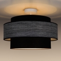 Candeeiro integrado GRACE 1xE27/60W/230V diâmetro 40 cm preto/cinzento