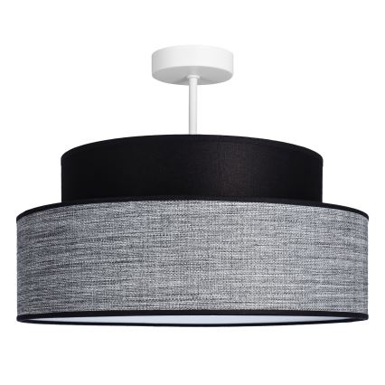 Candeeiro integrado GRACE 1xE27/60W/230V preto/cinzento