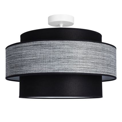 Candeeiro integrado GRACE 1xE27/60W/230V preto/cinzento