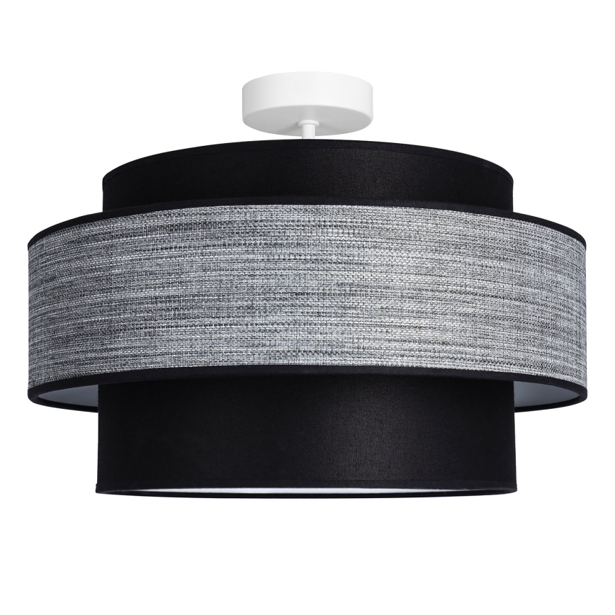 Candeeiro integrado GRACE 1xE27/60W/230V preto/cinzento