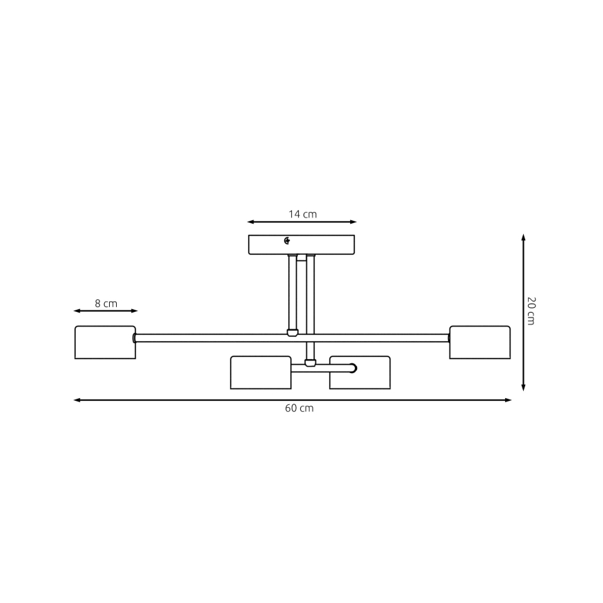 Candeeiro integrado HALO 4xGX53/10W/230V branco