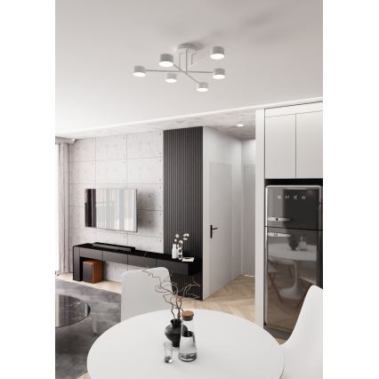 Candeeiro integrado HALO 6xGX53/8W/230V branco