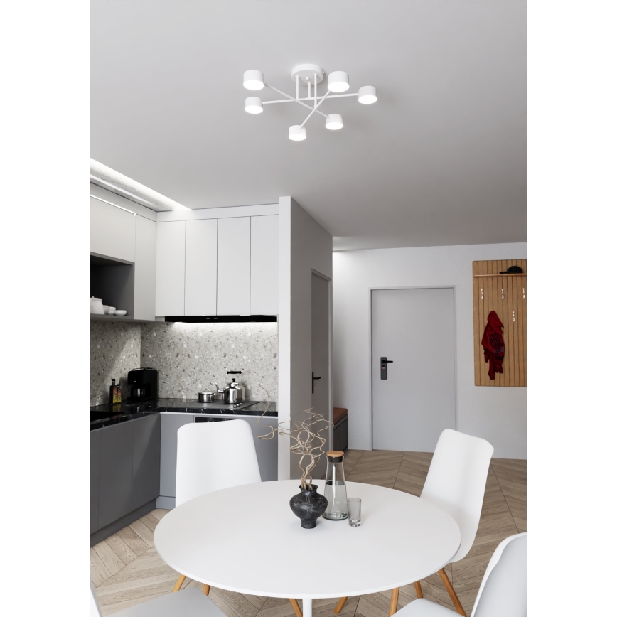 Candeeiro integrado HALO 6xGX53/8W/230V branco