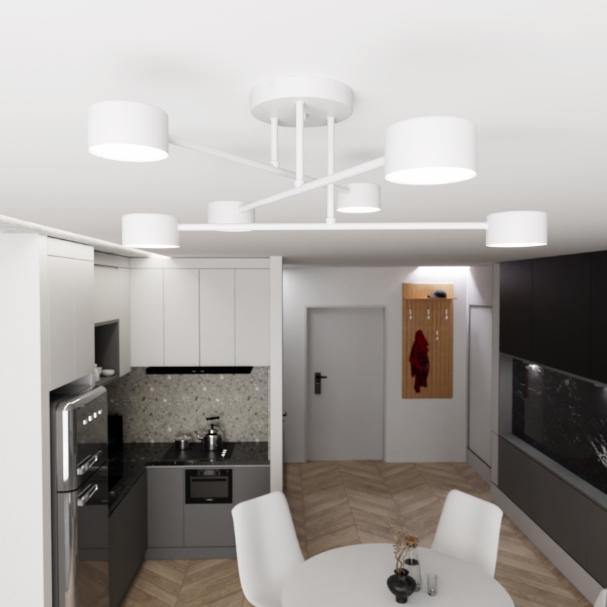 Candeeiro integrado HALO 6xGX53/8W/230V branco