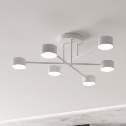Candeeiro integrado HALO 6xGX53/8W/230V branco