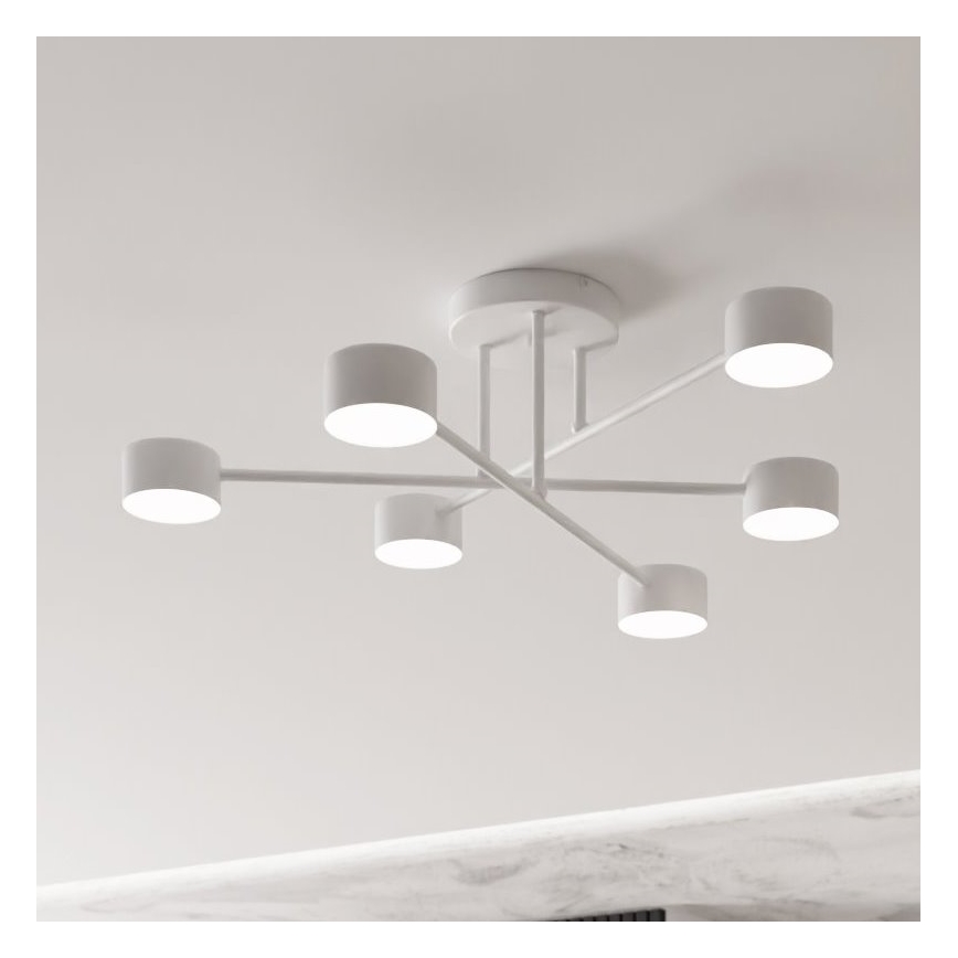 Candeeiro integrado HALO 6xGX53/8W/230V branco