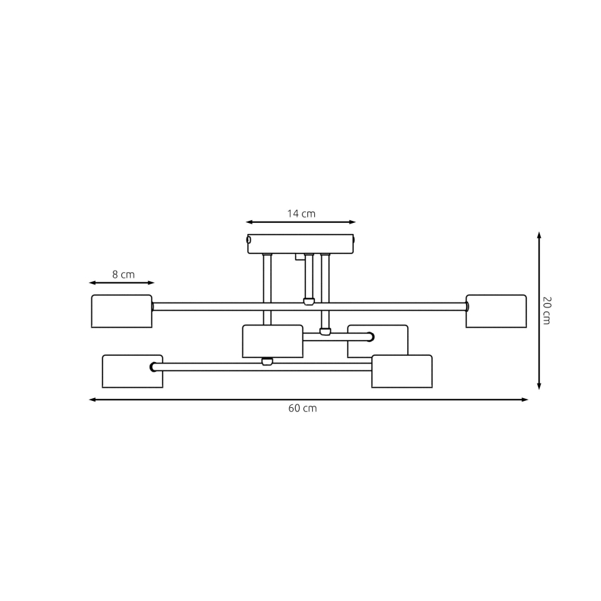 Candeeiro integrado HALO 6xGX53/8W/230V branco
