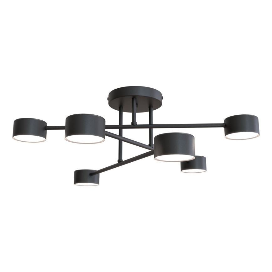 Candeeiro integrado HALO 6xGX53/8W/230V preto