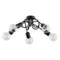 Candeeiro integrado INTER 5xE27/15W/230V preto