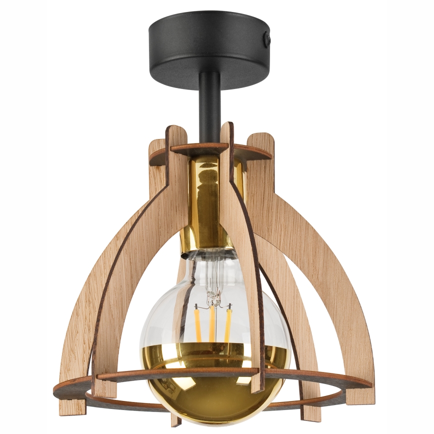 Candeeiro integrado LANDO 1xE27/15W/230V diâmetro 21 cm carvalho