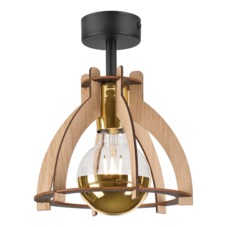 Candeeiro integrado LANDO 1xE27/15W/230V diâmetro 21 cm carvalho