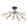 Candeeiro integrado LANTI 8xE27/15W/230V dourado/preto