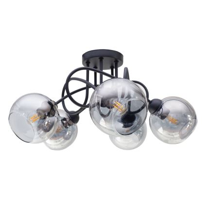 Candeeiro integrado LATIL 5xE27/60W/230V preto